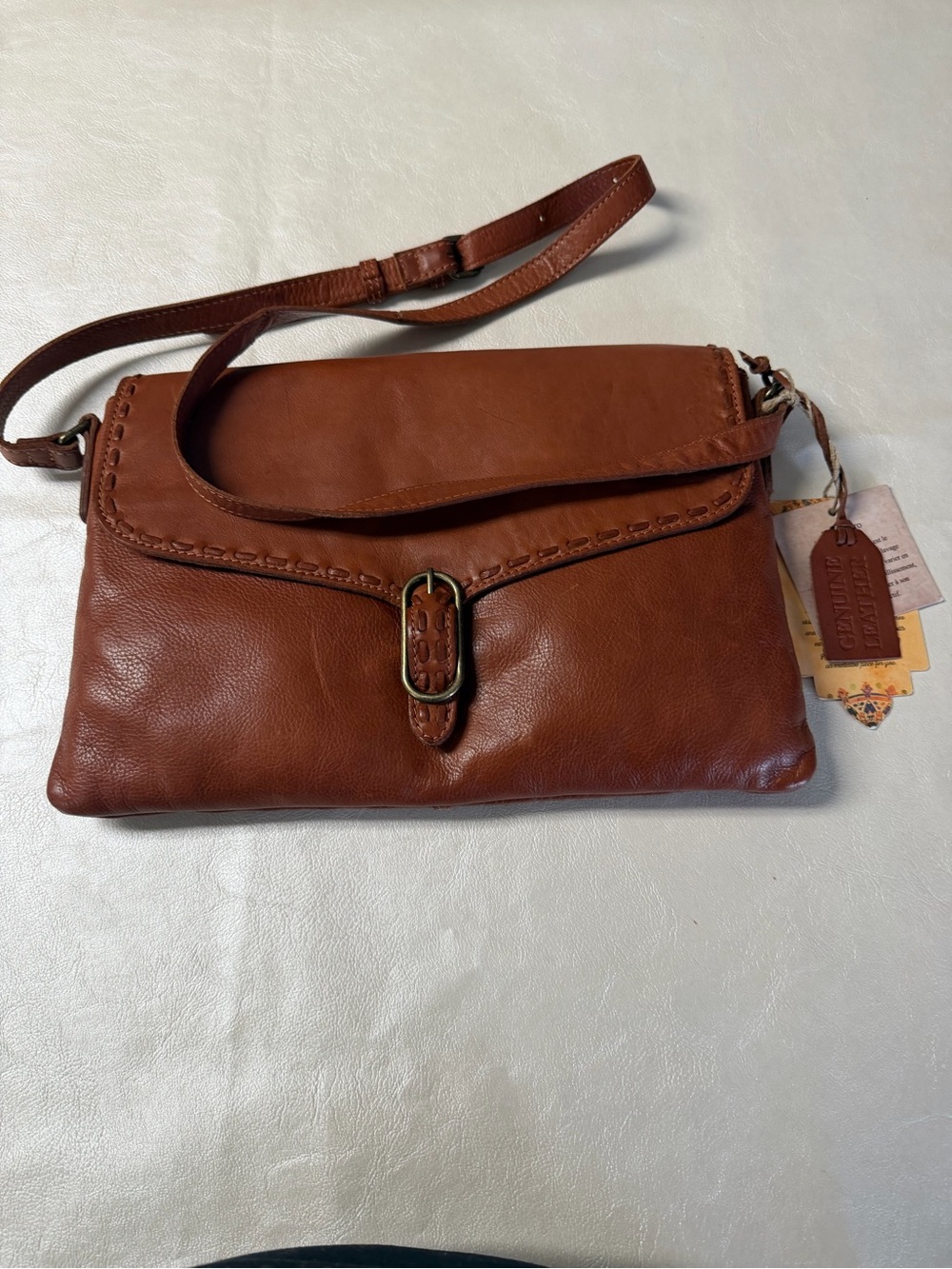 Vintage Inspired Brown Crossbody Bag - Classic Women's Shoulder Purse